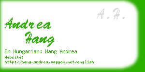 andrea hang business card